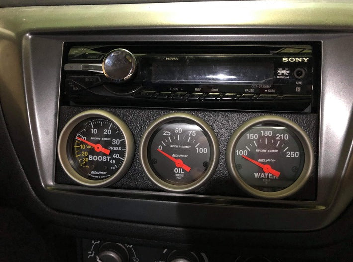 Mitsubishi Evolution 8/9 - 3 Gauge Holder Panel 3d printed Printed and Painted